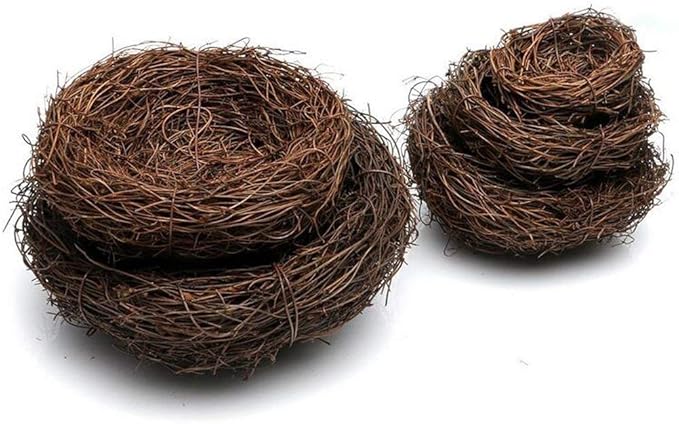 Nest Rattan Artificial Birds Small Animals Decoration Garden Field Accessories 25 cm