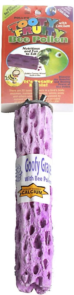 Polly's Tooty Fruity Pollen Bird Perch, Medium (Assorted Flavor)…