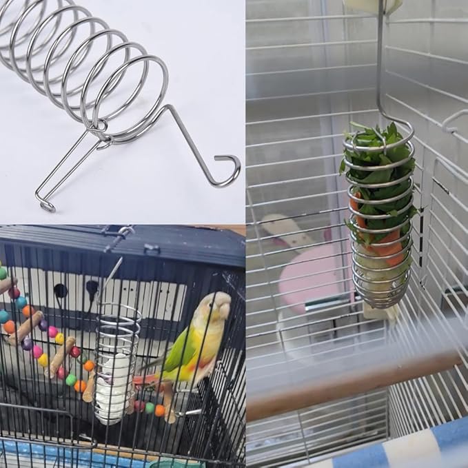 2 Pack Millet Spray Holder Parrot Spray Millet Treat Holder Parakeet Treat Sticks Feeder for Natural Bird Millet Treats Crunch Sticks Bars Bird Chew Toys Carrot Cuttlebone Calcium Block