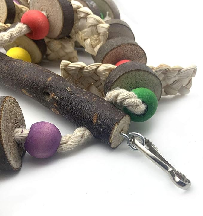 EBaokuup Wood Bird Chewing Toys-Blocks Parrot Tearing Toys Best for Finch,Budgie,Parakeets,Cockatiels, Conures,Love Birds and Amazon Parrots
