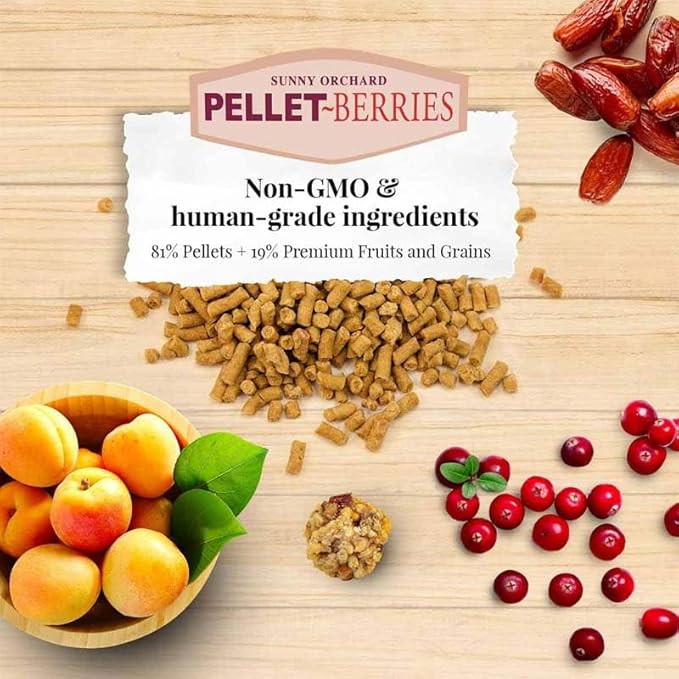 LAFEBER'S Pellet-Berries Pet Bird Food, Made with Non-GMO and Human-Grade Ingredients, for Cockatiels, Conures, Parakeets (Budgies), Lovebirds (PelletBerries 10 oz)