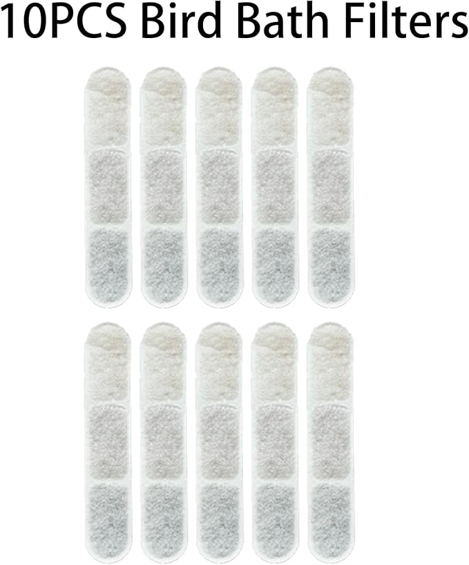 10PCS USB Water Circulation Bird Baths for Cage Filter (10pcs Filter)