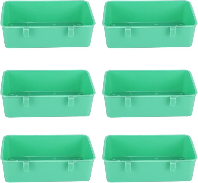 10Pcs Bird Seed Food Feeding Cups Plastic Hanging Bowl for Poultry Parakeet Budgie Cage