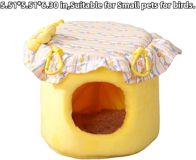 Bird Nest Hanging Bird Bed Hammock for Parrots Parakeet Conures Cockatiel - Small Animals House Pet Cage Habitats Decor (Blue)