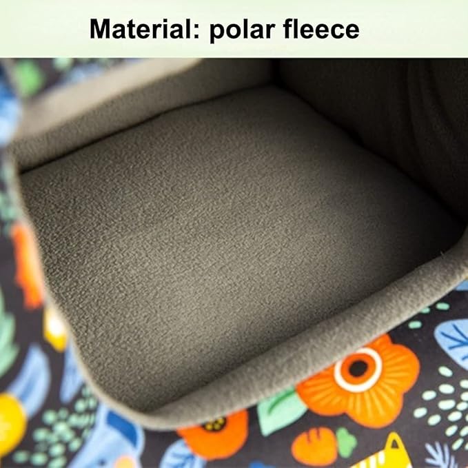 Parrot Warm House Bird Nest Winter Hanging Hammock Birds Sleeping Bed Parrot Hideway Bed Washable for Parrot Parakeet Cockatiels Budgies Lovebird (Small,Green)
