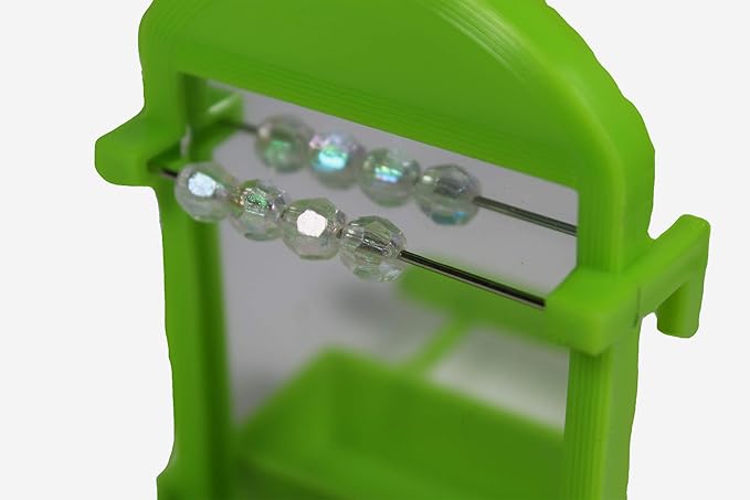 Penn-Plax Bird Life Perch Mirror with Cup - Interactive Bird Mirror for Cage with Beads & Seed Holder - Stimulating Toy - Perch Accessory for Parakeets, Finches, and Small Birds - 2.5 x 3.5 Inches