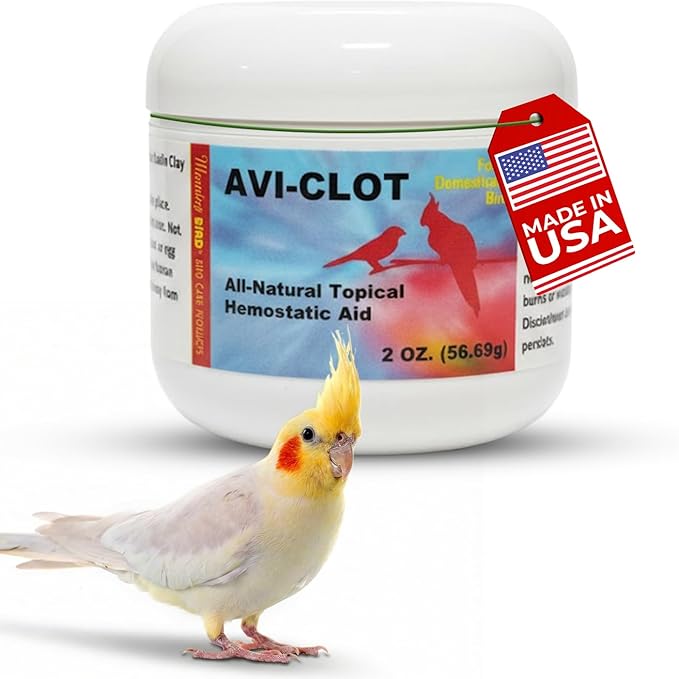 Morning Bird AVI-Clot 2 oz – Fast Bleeding Control for Cuts, Quick-Stop Powder for Dogs, Small Pets & Over-Trimmed Nails, Blood-Clotting Powder for Wound Healing