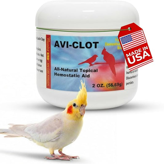 Morning Bird AVI-Clot 2 oz – Fast Bleeding Control for Cuts, Quick-Stop Powder for Dogs, Small Pets & Over-Trimmed Nails, Blood-Clotting Powder for Wound Healing