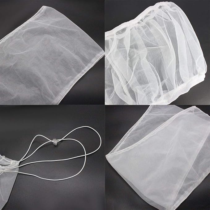 JUTTA Bird Cage Seed Catcher Parrot Cage Mesh Skirt Universal Birdcage Cover Birdseed Nylon Net Guard extra large (Not Include Birdcage) (White)