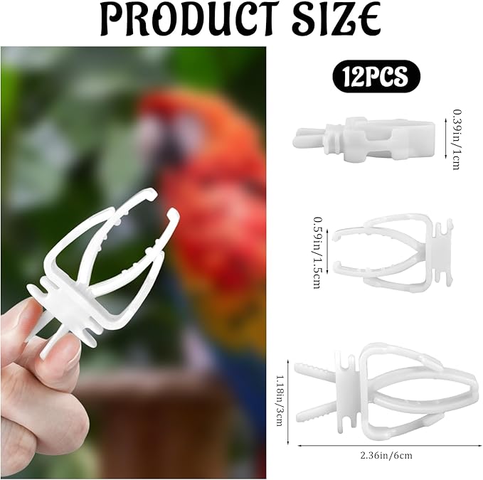 12 Pieces Bird Cage Food Holder, Millet Holder for Birds Cages Small Animal Fruit Vegetable Stick for Budgie Parakeet Macaw Cockatiel Conure Cockatoo Macaw