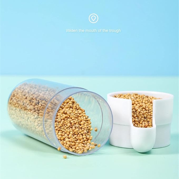 2PCS Bird Food Water Dispenser Bird Water Bottle Automatic Waterer Feeder Parakeet Waterer Cockatiel Cage Accessories (White)