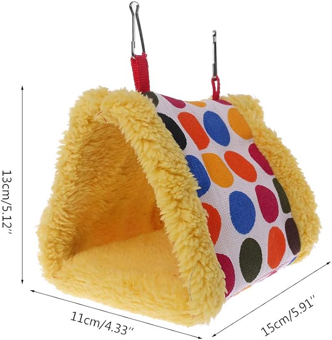 Winter Warm Bird Nest House Shed Hut Hanging Hammock Finch Cage Plush Fluffy Birds Hut Hideaway for Hamster Parrot Macaw Budgies Eclectus Parakeet Cockatiels Cockatoo Lovebird (1#)