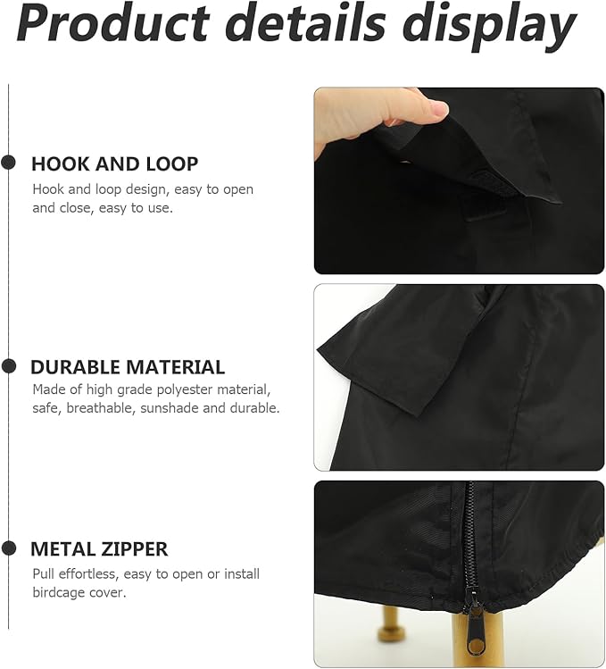 Bird Cage Cover Light Blocking Protector for Parrots Breathable High-Grade Windproof and Rainproof for Indoor Use
