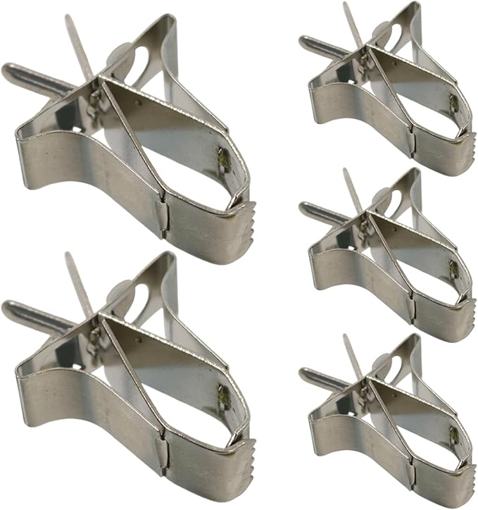5Pcs Bird Food Holder, Cage Mount Fruit Bird Feeder Stainless Steel Clip Style for Parakeet Budgie Macaw
