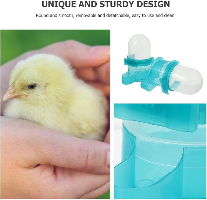 Kisangel 2Pcs Automatic Bird Water Feeder, Pigeon Bottle Water Drinker Clip Bird Cage Feeder for Budgie Cockatiel Lovebirds Decor