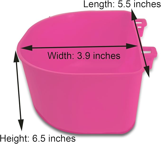 Cage Cups for Chickens 10 Pcs Hanging 25oz Feeder Waterer,Pink Food Bowl Coop Dish Water Dispenser Drinker Grit Container for Rabbits Birds Pigeon Duck and Small Animals