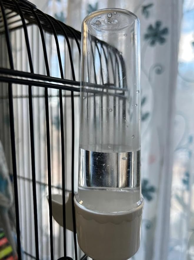 4 pcs Pet Bird Automatic Water Food Feeders Drinkers Hanging Tube Dispensers Set of 4 Canary Finch 4 oz 100 ml