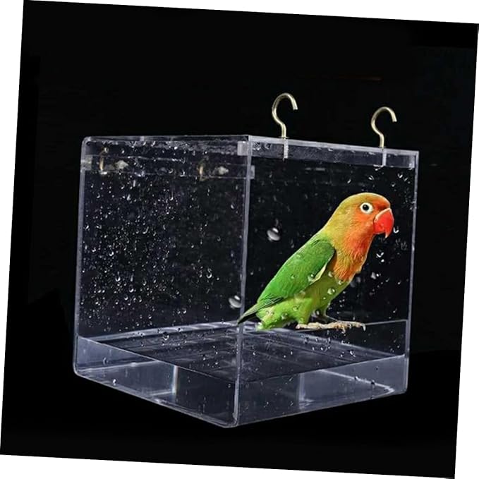 BESPORTBLE Parrot Bathtub Large Bird Bath Cage Covered Bird Bowl May Differ from Image