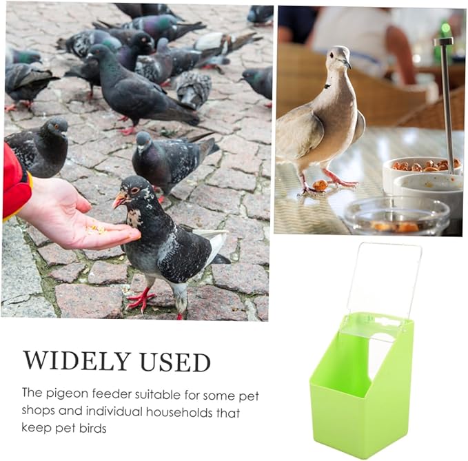 Yardwe 4pcs Pigeon Feeder Hanging Cage Bird Feeder Capacity Material for Pigeons and Pet Birds Easy to Install Each