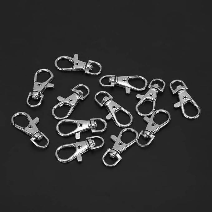 12 PCS Bird Cage Door Buckle Locks, Metal Hook Clip Anti Escape Swivel Buckle Lock Hook Clip Prevent Claw Trigger Open Birds Cage Accessories
