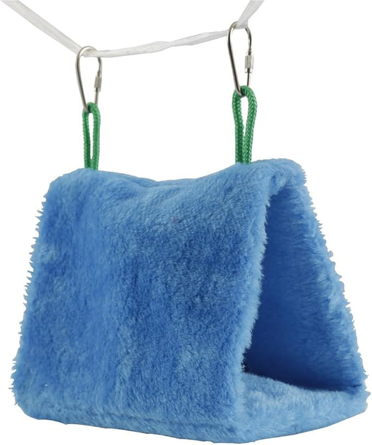 Winter Warmth Bird Nest House Hanging Hammock Bird Cage Bed Hut Cabin for Parakeet Parrots Hamsters Canary(Blue,7.5Lx4.3Wx4.3H(in))