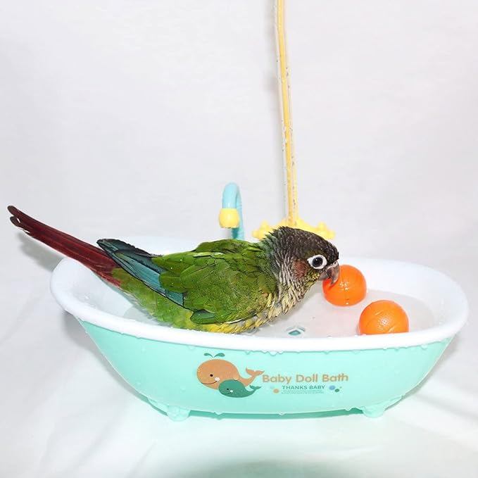 Bird Bathtub Shower Bathing Tub Parrot Perch Bath Basin Shower Bowl for Tiny Small to Birds Easy to