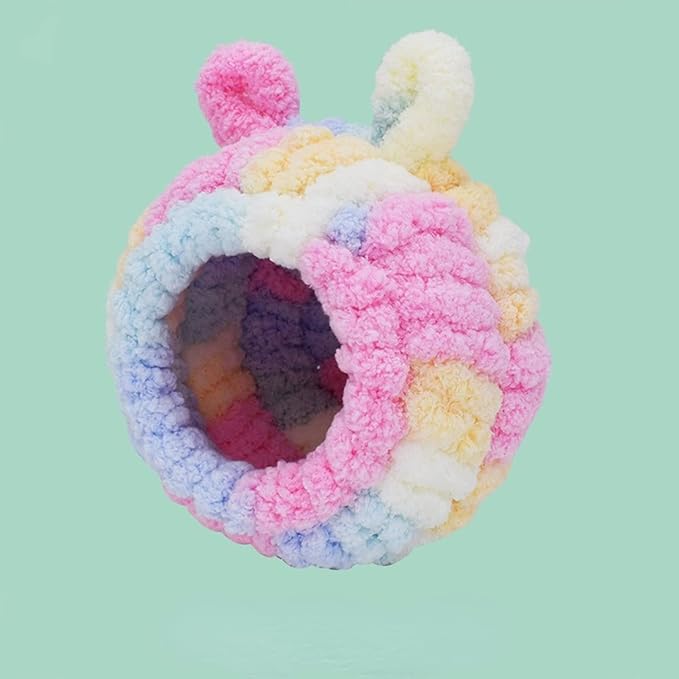 Winter Warm Bird Nest Bed Hanging Hammock Snuggle Hut Parrot House Tent Toy Bird Cage Perch for Bird Budgies Lovebird Finch Hamster Chinchilla Guinea Pig (Colorful)
