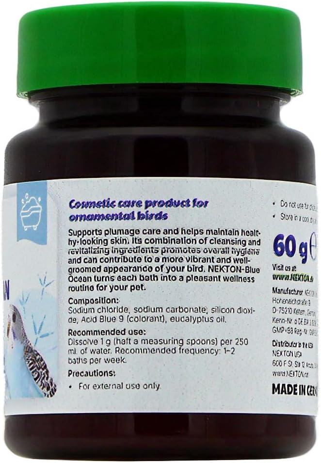 Nekton Blue Ocean Bird Bath Salts for Pet Birds 60g (2.12oz)
