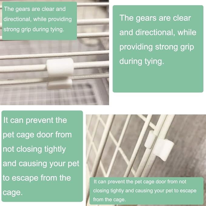 12 Pack Rabbit Cage Wire Crate Door Lock Buckle Connector Latches Clamp for Cat Dog Pet Cages Buckles Fence Fixing Clip DIY Reinforced Combine Snap Splicing Organizer