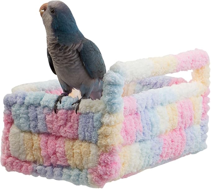Warm Bird Nest House Bed Hammock Toy for Pet Parrot Parakeet Cockatiel Conure Cockatoo African Grey Eclectus Amazon Lovebird Budgie Finch Canary Hamster Rat Chinchilla Squirrel Cage Perch