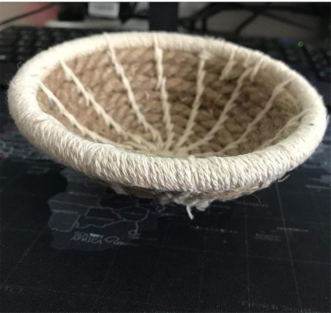 Handmade Flax Rope Weave Bird Breeding Nest and Small Parrot Cage Hatching House Hut Nesting Box for Budgie Parakeet Cockatiel Parakeet Conure Canary Finch Lovebird