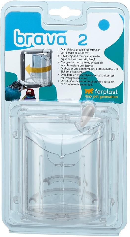 Ferplast Accessories for Bird Cages Ferplast Brava 2 Plastic Rotating Feeder, 11 x 8.5 x 13 cm