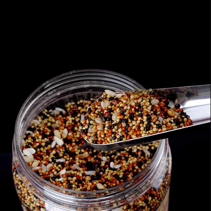 Youngy 2 Pieces Birds Feeder Adding Scoop Spoon Poultry Feeding Supplies Cage Accessory for Dove Pigeon Chicken Pets Toy Cup
