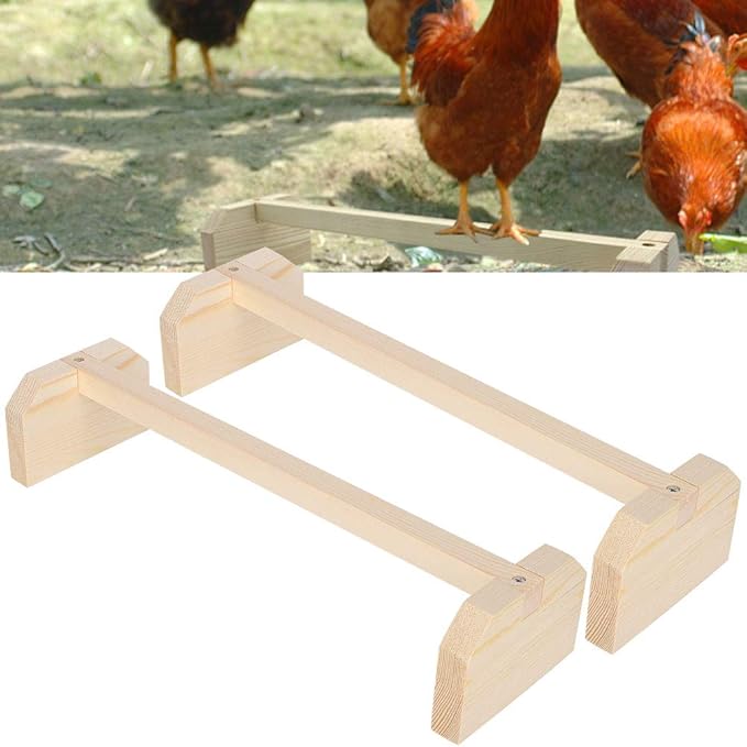 TOPINCN 2Pcs Chicken Perch Bird Wood Stand Wooden Chicken Perch Chicken Stand for Large Bird Chicken Parrot