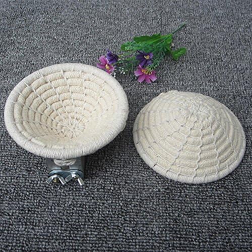 Handmade Cotton Rope Weave Bird Breeding Nest and Small Parrot Cage Hatching House Hut Nesting Box for Budgie Parakeet Cockatiel Parakeet Conure Canary Finch Lovebird