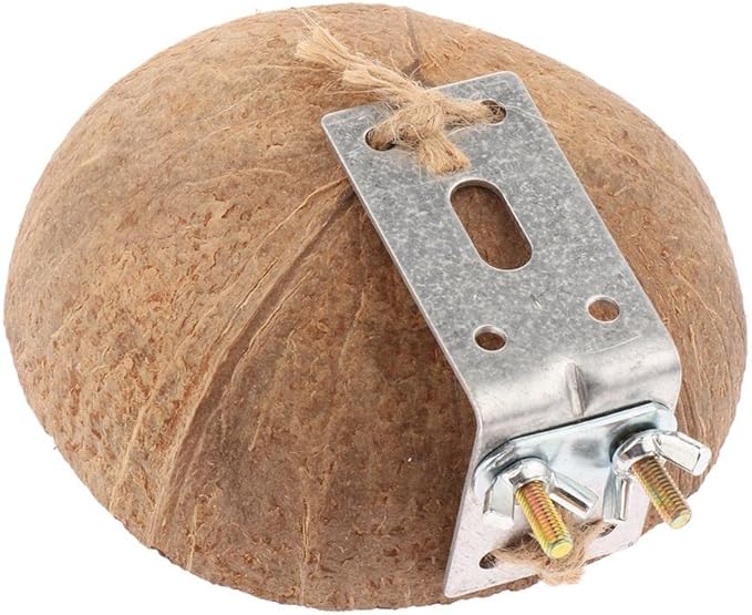 Friendly Coconut Shells Parrot Nest House Cage for Birds Parakeet Parrots Nest Decoration