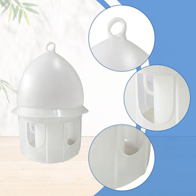 Plastic Drinker with Hanging Handle, Pigeon Water Dispenser, Pet Birds Water Pot Container, Water Automatic Feeders Supplies for Pigeons Quails Parrots Parakeet Dove, 6L