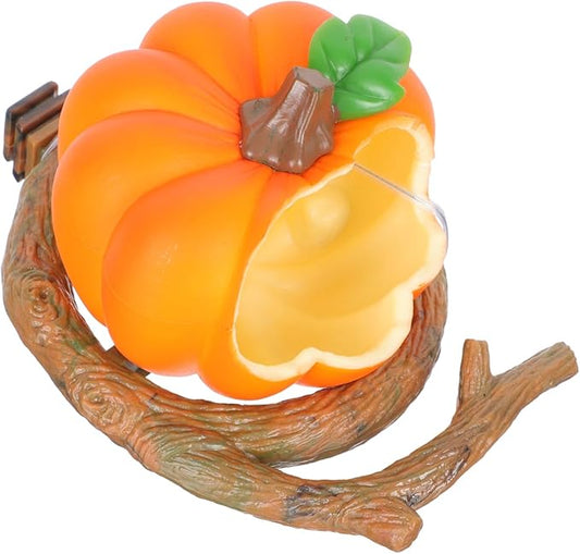FOMIYES 1pc Pumpkin-Shaped Parrot Feeding Box Bird Food Container for Birdcage Convenient Easy to Fill Bright Colors Attract Birds Dual Function for Food All Cages