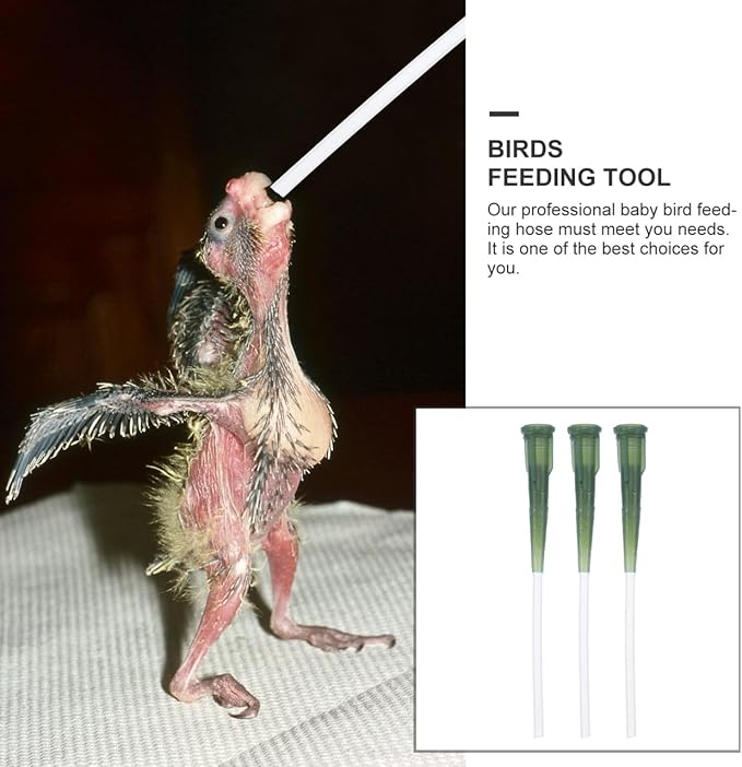 balacoo Soft Nutrition Hose Feeding Tool for Baby Birds Parrots Small Animals Food Grade Tube Safe Easy Clean 3.5In
