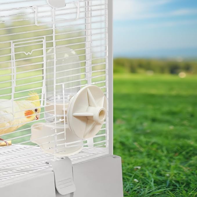 Automatic Pet Bird Water Feeder, Bird Water Dispenser for Cage, Bird Cage Suspended Automatic Water Dispenser, Bird Feeders for Parakeet Budgie Cockatiel Lovebirds Canary Finch (70ml)