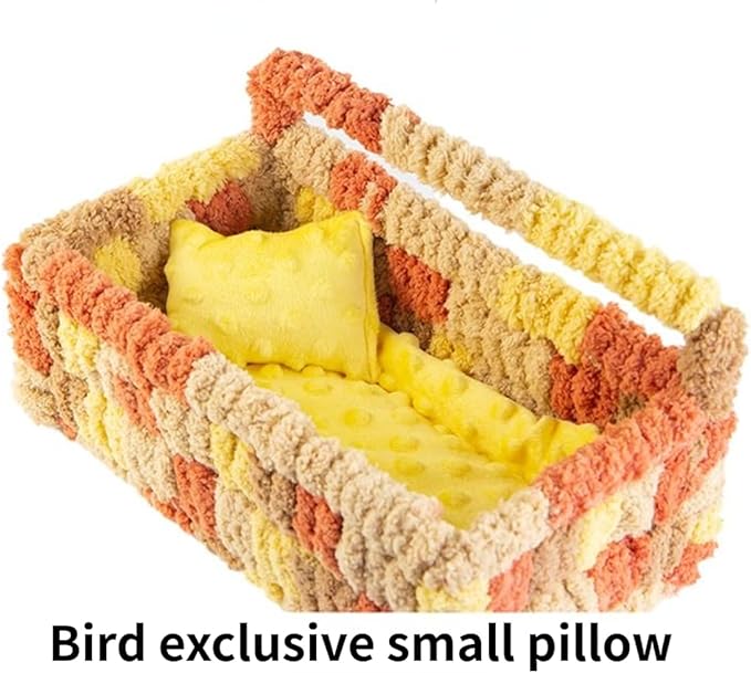 Warm Bird Nest House Bed Hammock Toy for Pet Parrot Parakeet Cockatiel Conure Cockatoo African Grey Eclectus Amazon Lovebird Budgie Finch Canary Hamster Rat Chinchilla Squirrel Cage Perch