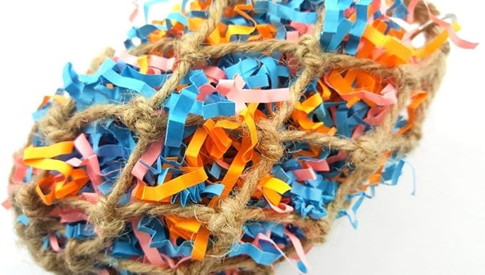 Litewoo Bird Foraging Shredding Nest Chew Hanging Toy for African Grey Cockatoos Conure Parakeet Quaker Cockatiel Cage Accessories