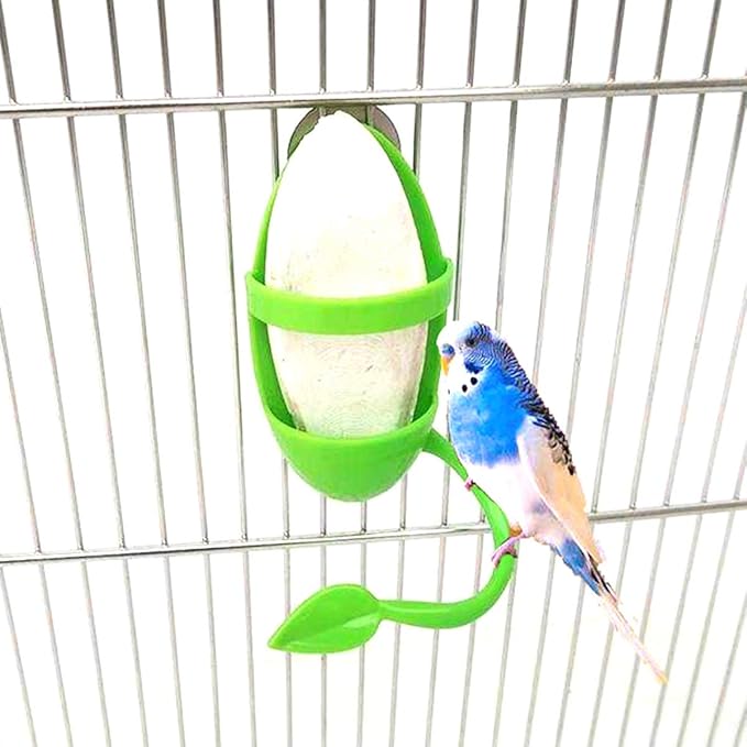 Finches Conure Cockatiel Pet with Standing Rack Plastic Fruit Vegetable Holder,Bird Supplies Food Container, Parrot Feeder