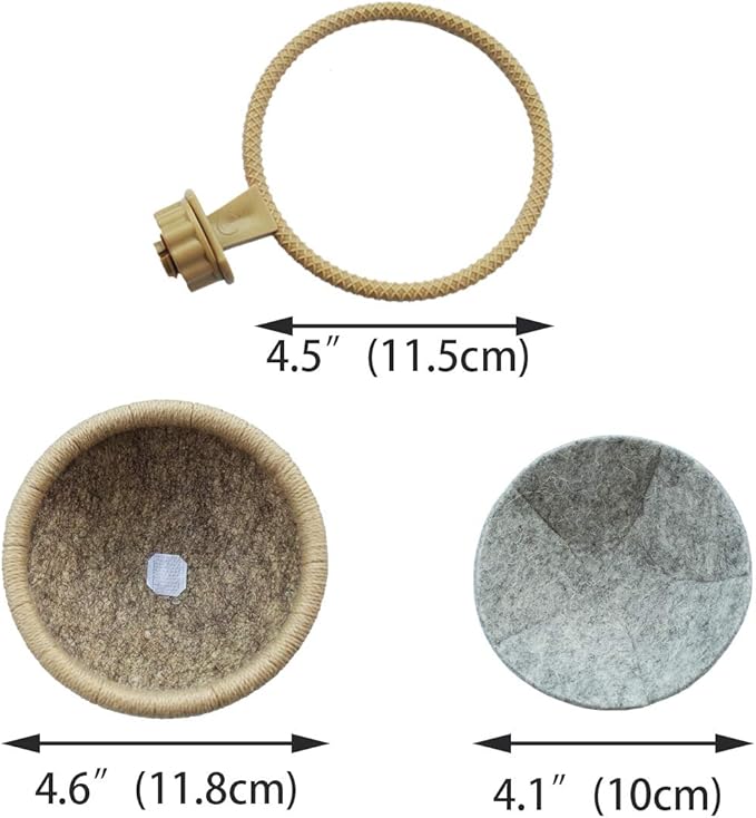 FOIBURELY 2 Sets Bird Nest Canary Finch Parrot Nest with Felt（4.5 inches）
