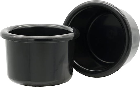 A&H Tool & Die Crock-Style Black Plastic Bird Dish 8 oz (2 Pack)