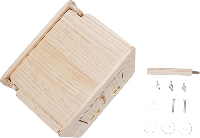 Parakeet Nesting Box, Wooden Insulated Parrots Mating Box for Lovebirds, Cockatiel, Conure, Cockatoo, Budgie