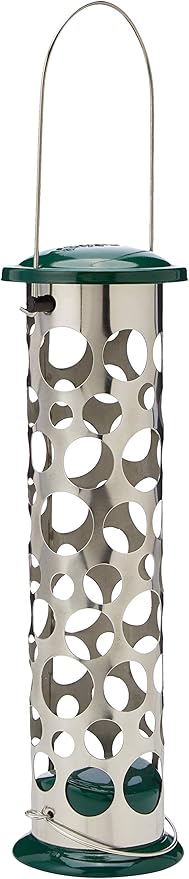 Peckish 60053043 All Weather Metal Energy Suet Fat Ball Bird Feeder, Large, Green