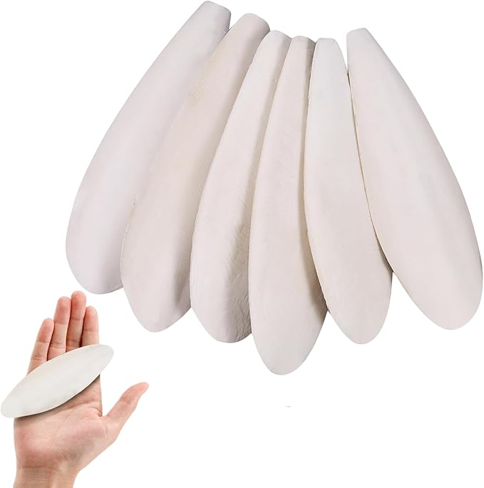 6 Pcs Natural Cuttlebone for Birds Parakeets Pure Cuttlebone Calcium Stone for Parakeets Canaries Cockatiels Tortoise Turtles Cockatiel 11-11.5cm /4.3-4.5”