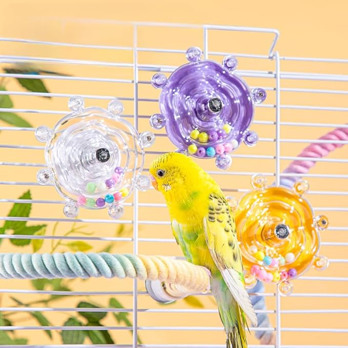 Budgie Toys, Parakeet Training Toy, Interactive Bird Educational Toy For Small Birds, Cockatiel Toys, Fun Parakeet toys, Lovebird toys, Quaker Parrot toys, Bird Toys For Conures, Sun Conure toys(Blue)