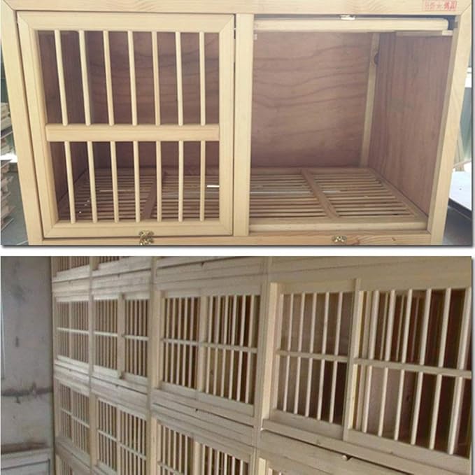 Bird cage Solid Wood Nest Box Pigeon Pairing Cage Pigeon Racing Homing Pigeon Nest Pigeon Supplies The Design of The Door Rotating Door Bolt (Color : Brown, Size : 804045 cm)
